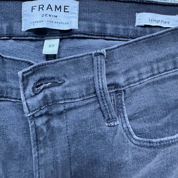 Frame Denim | Le High Flare Jean | Gray Wash | Size 27 | Light Wear - Picture 6 of 6